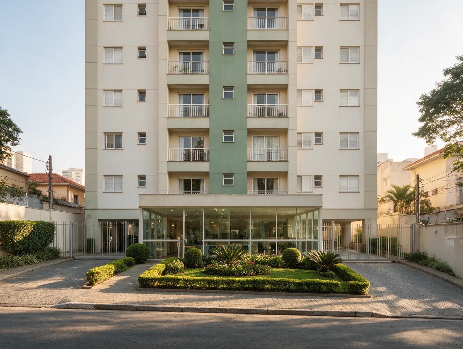 Fachada de um prédio residencial bem conservado